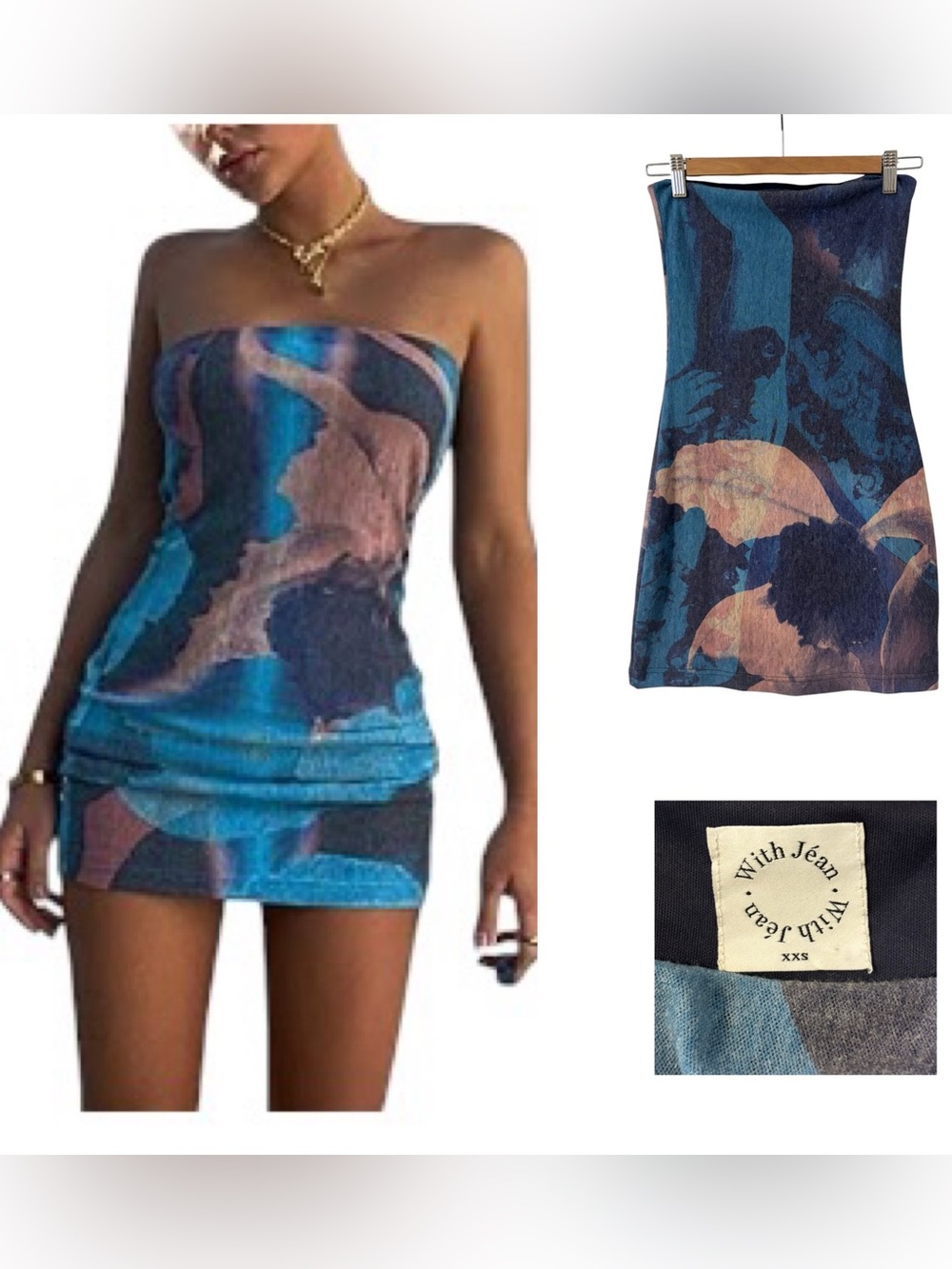 With Jean Frankie Strapless Mini Dress